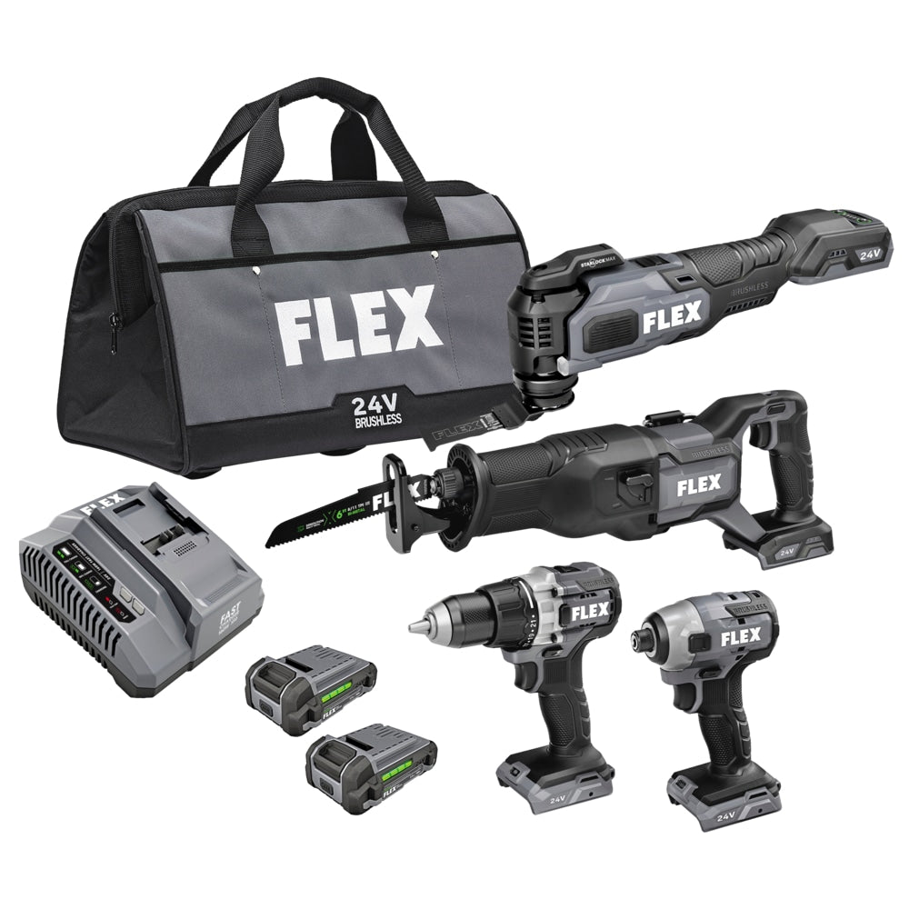 FLEX FXM404-2A 24V Brushless 4-Tool Combo Kit — product view 1