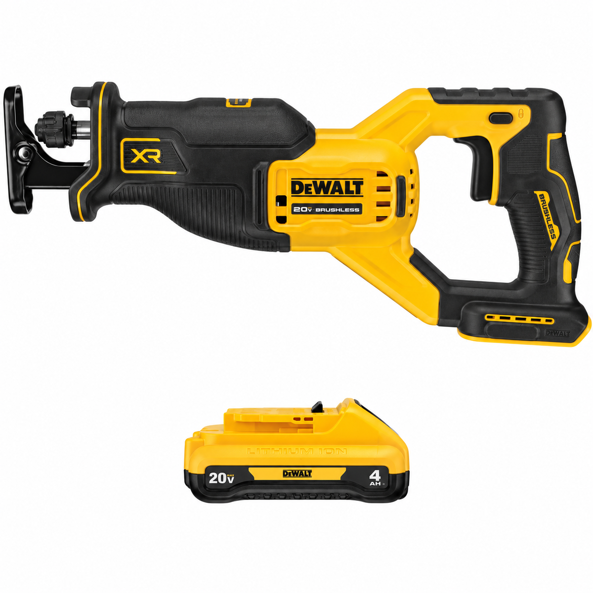 DEWALT DCS382BWDCB240 edited studio product photo 1 on white background