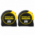 Stanley FATMAX Classic 25-foot tape measure two-pack product detail 1, consistent classic design on white