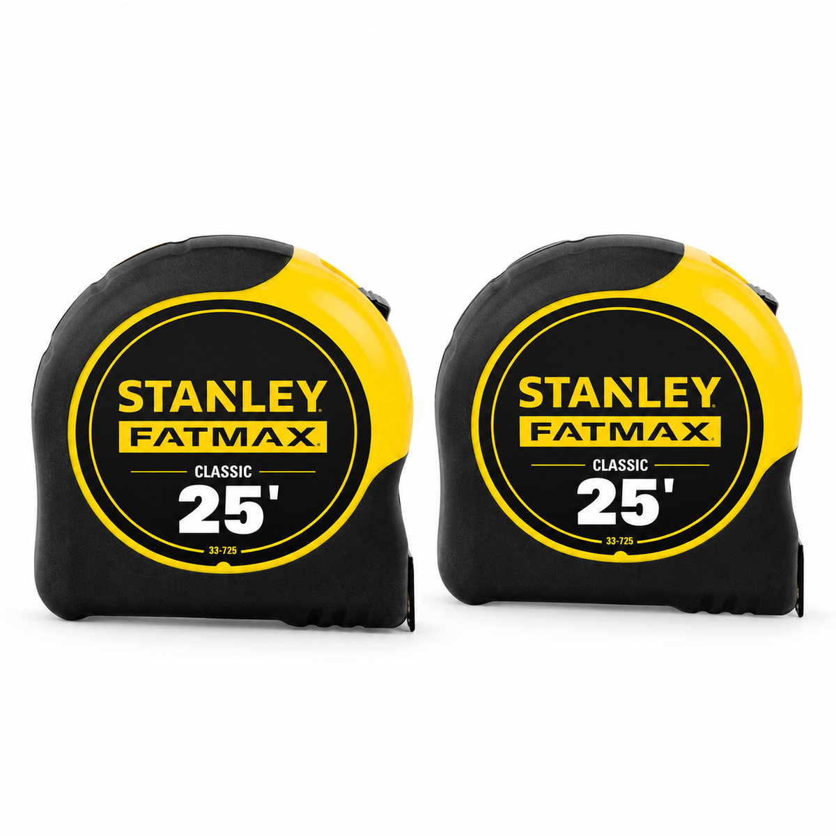 Stanley FATMAX Classic 25-foot tape measure two-pack product detail 4, consistent classic design on white