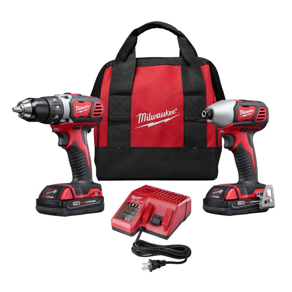 Milwaukee 2691-22 complete kit with two 1.5Ah batteries, charger and bag, original view