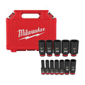 Milwaukee 49-66-7006 12-piece SAE deep impact socket set and case