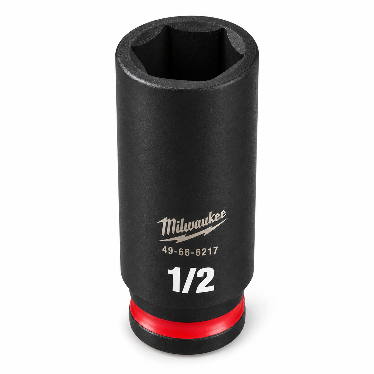 Milwaukee 1/2-inch deep six-point socket - edited detail view