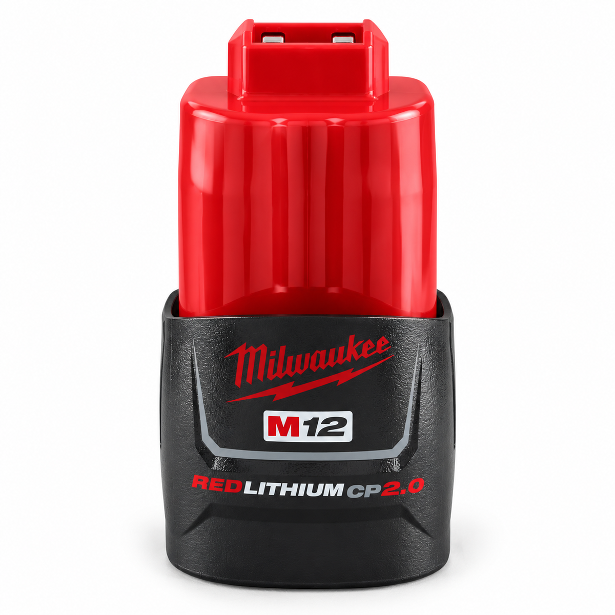 Milwaukee M12 CP2.0 battery – edited elevated view