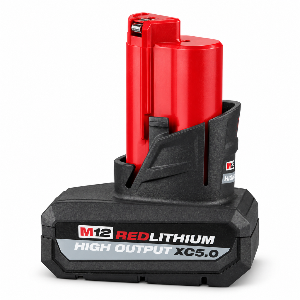 Milwaukee M12 XC5.0 battery – edited detail view