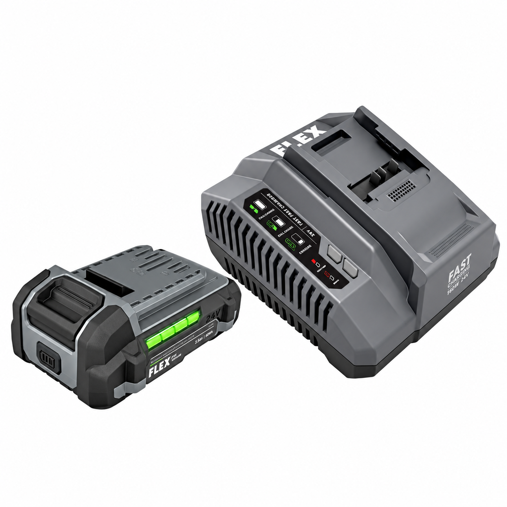 FLEX FX0411-1A 24V 2.5Ah Battery and 160W Charger Starter Kit — product view 4