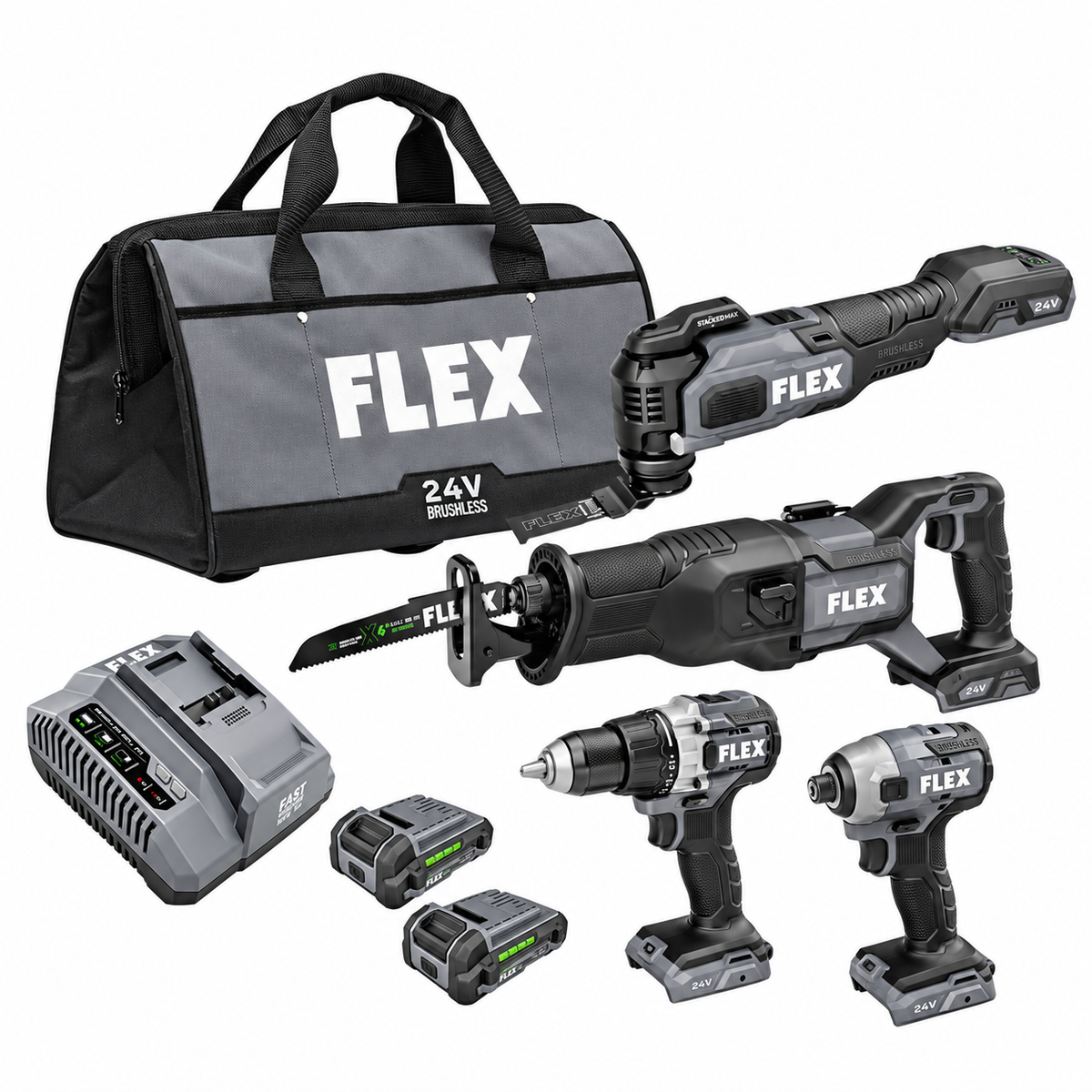 FLEX FXM404-2A 24V Brushless 4-Tool Combo Kit — product view 2