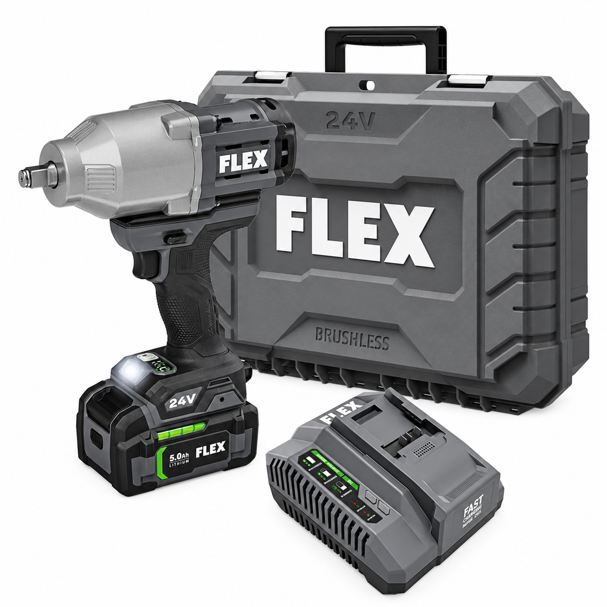 FLEX FX1471-1CP 24V Brushless 1/2 in. Impact Wrench Kit — product view 2