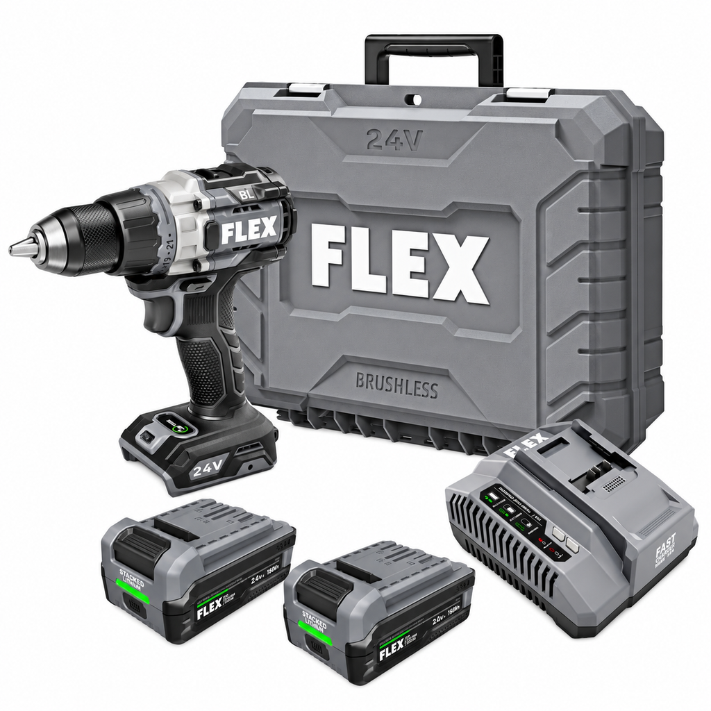 FLEX FX1171T-2K 24V STACKED LITHIUM Turbo Drill Driver Kit — product view 2