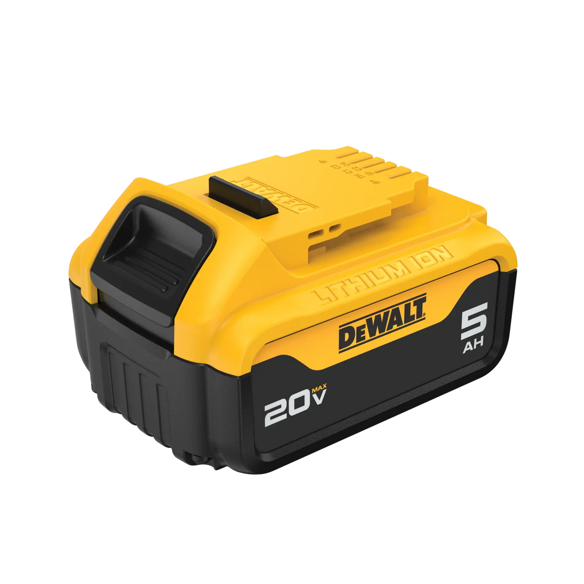 DEWALT DCB205 original product photograph, view 3 on white background