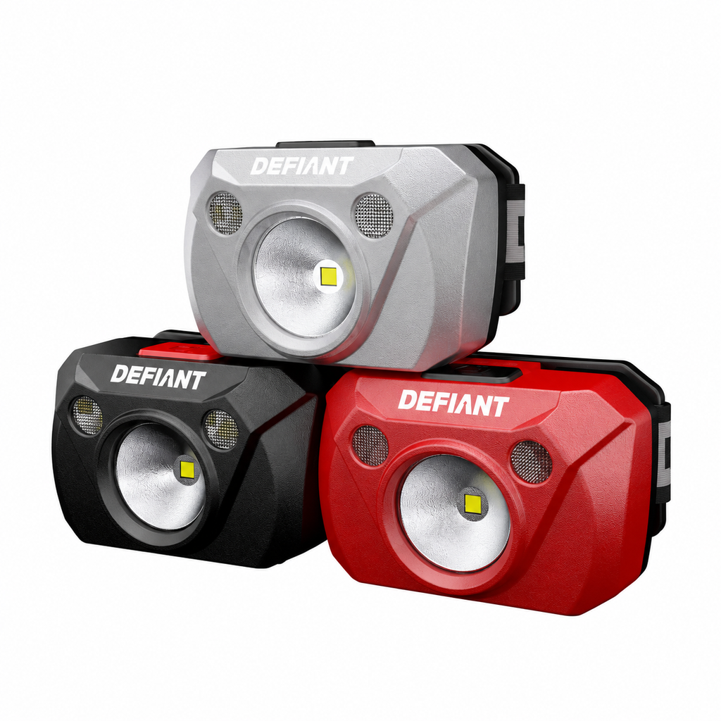 Defiant 90651 200-Lumen Headlamps — 3-Pack