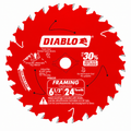 DIABLO D0624RVP 6-1/2 in. 24-Tooth Framing Circular Saw Blades — 2-Pack