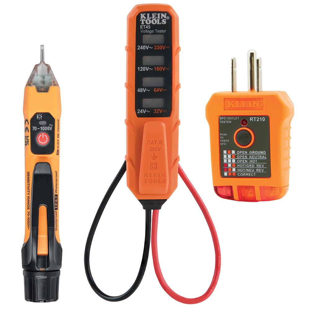 Klein Tools ET45KITXT Electrical Tester Value Pack — ET45, NCVT1XT & RT210