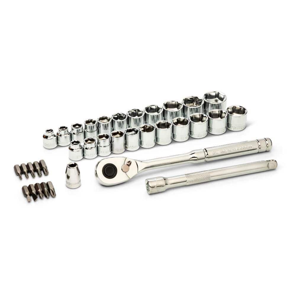 GEARWRENCH GW72SWS38 3/8 in. Drive SAE/Metric Mechanics Tool Set — 35 Pieces