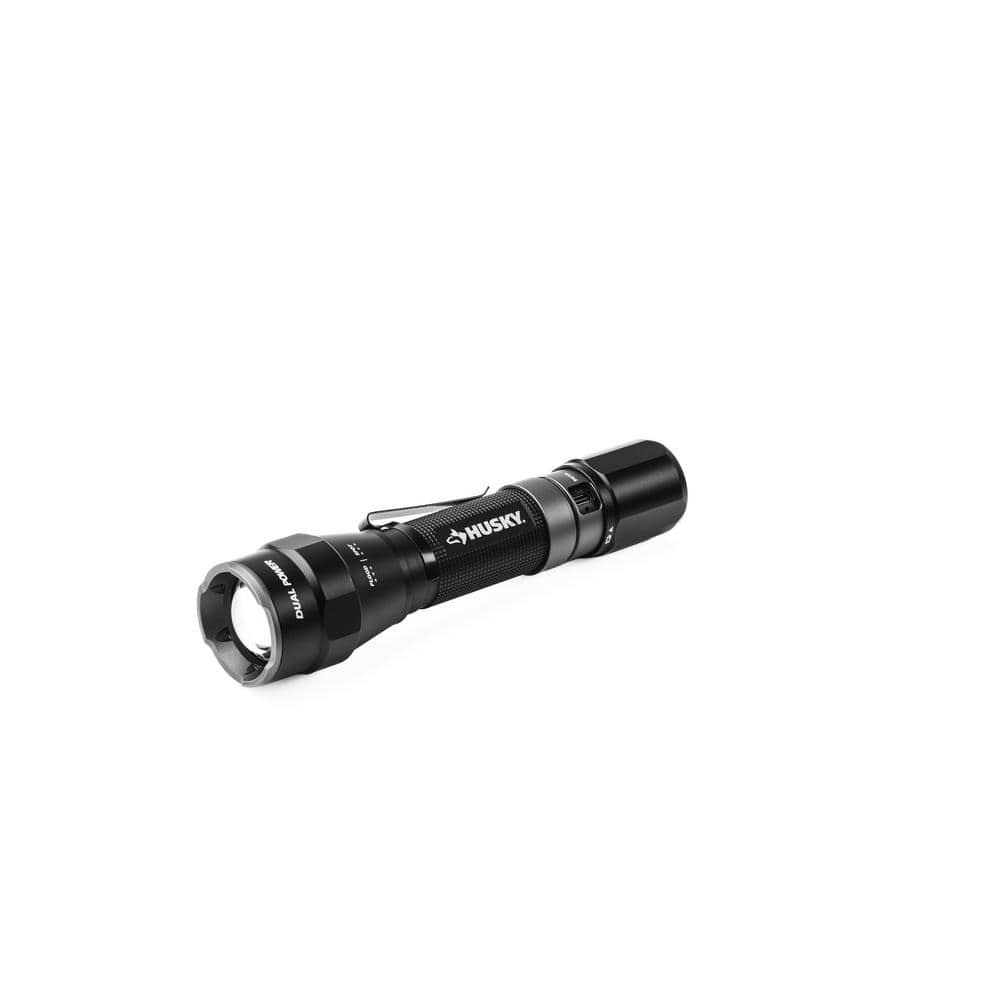 Husky PVL-FLT-0020 1200-Lumen Dual-Power Rechargeable Focusing Flashlight