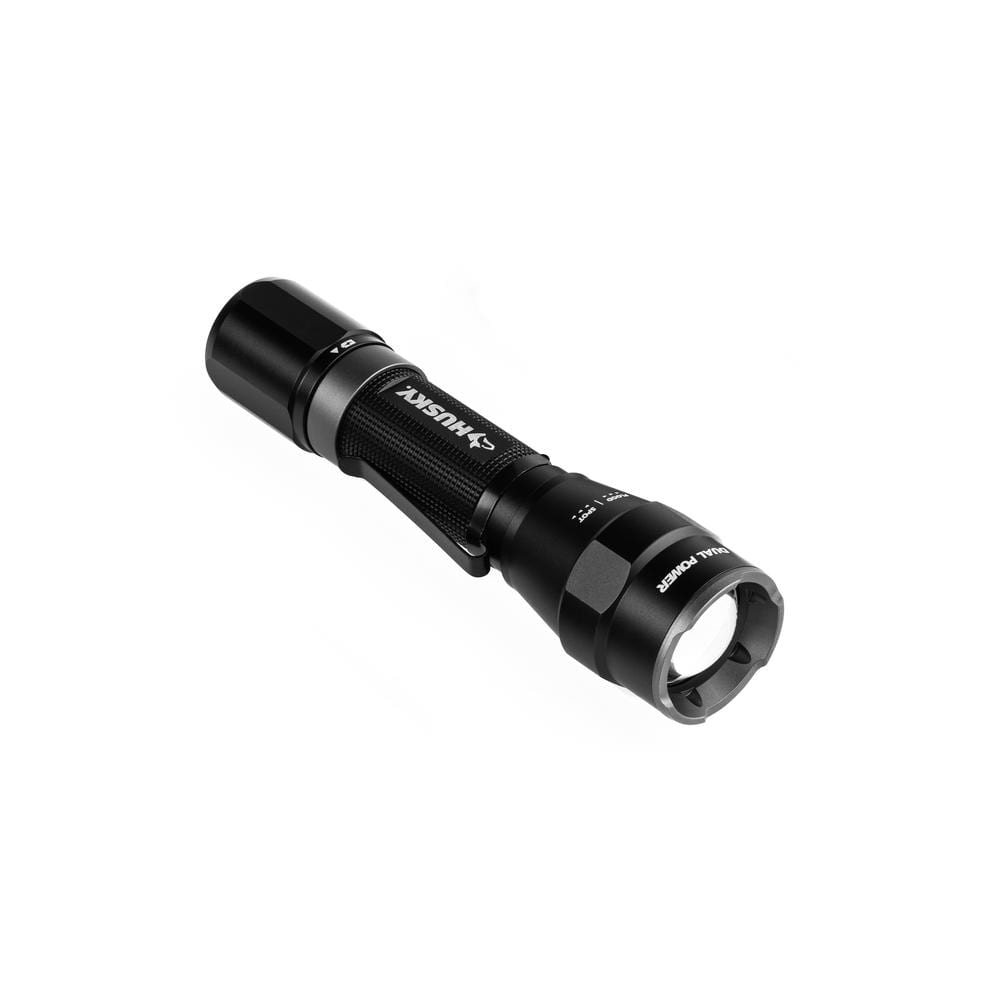 Husky PVL-FLT-0020 1200-Lumen Dual-Power Rechargeable Focusing Flashlight