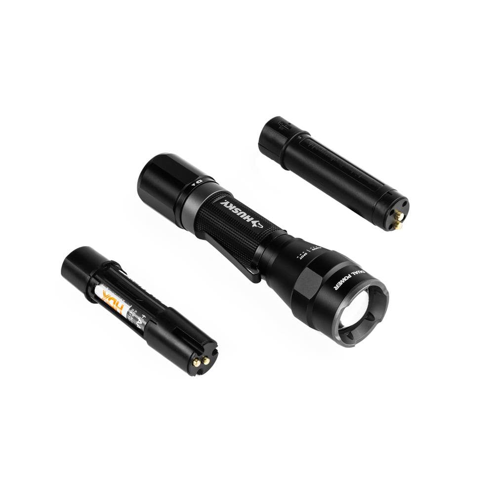 Husky PVL-FLT-0020 1200-Lumen Dual-Power Rechargeable Focusing Flashlight