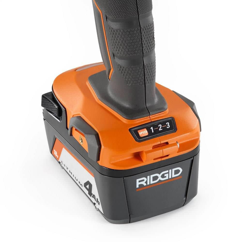 RIDGID R86215K 18V 1/2 in. Impact Wrench Kit with 4Ah Battery & Charger