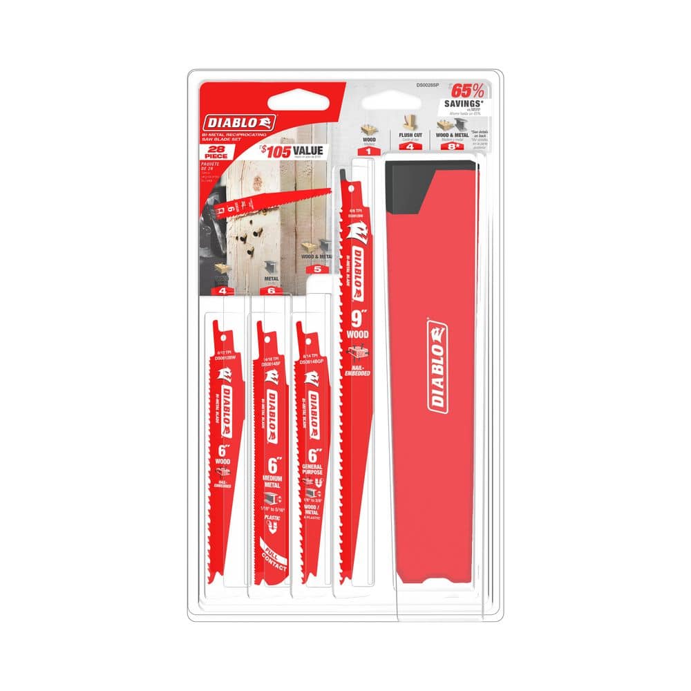 DIABLO DS0028SP 28-piece reciprocating saw blade set in original package