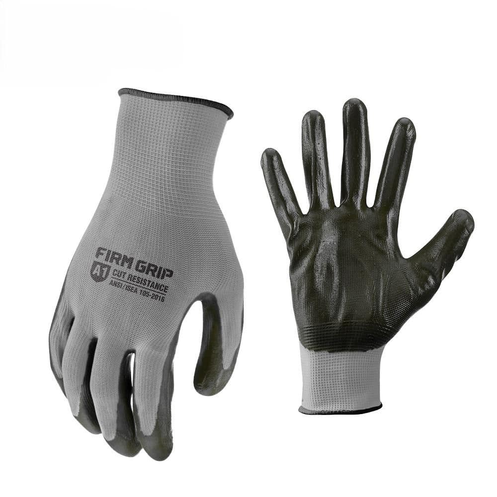 FIRM GRIP 61372-80 Large Nitrile-Coated Work Gloves with Bucket — 25-Pack — product view 2