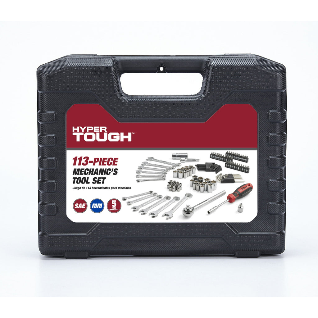 Hyper Tough 113-piece 8UJ0139G mechanics tool set - closed retail case