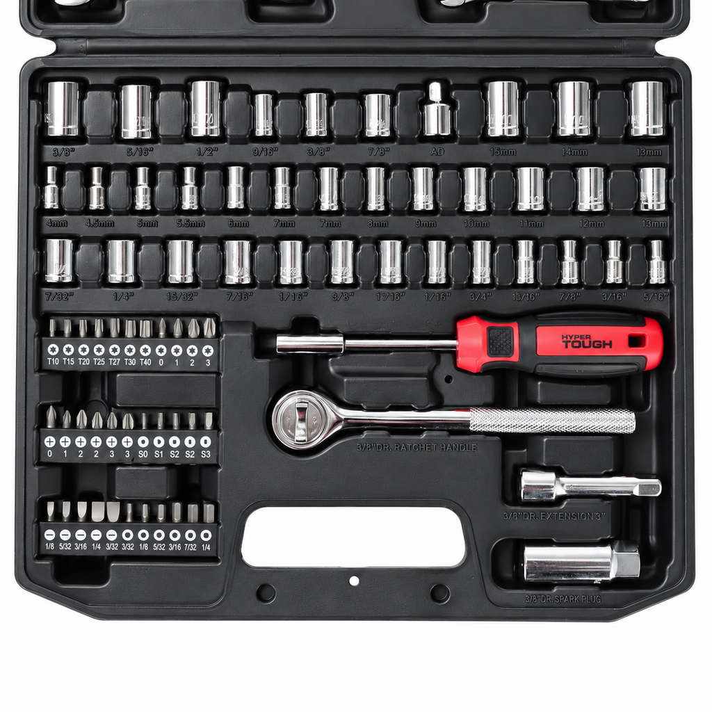 Hyper Tough 8UJ0139G mechanics set - lower case socket and ratchet detail