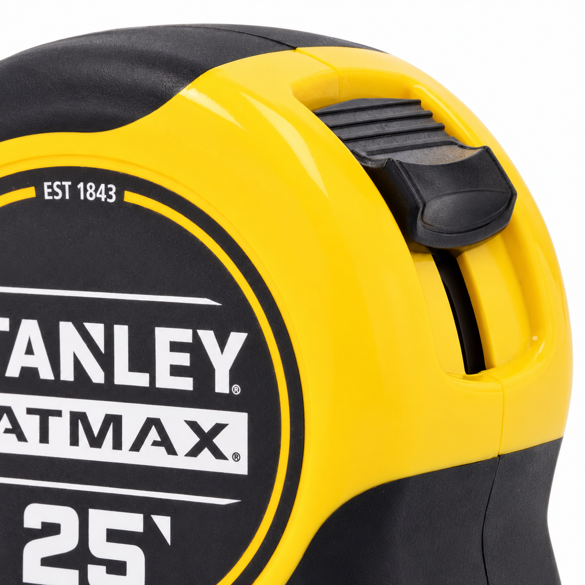 STANLEY 33-725Y FATMAX 25 ft tape measure - blade lock detail